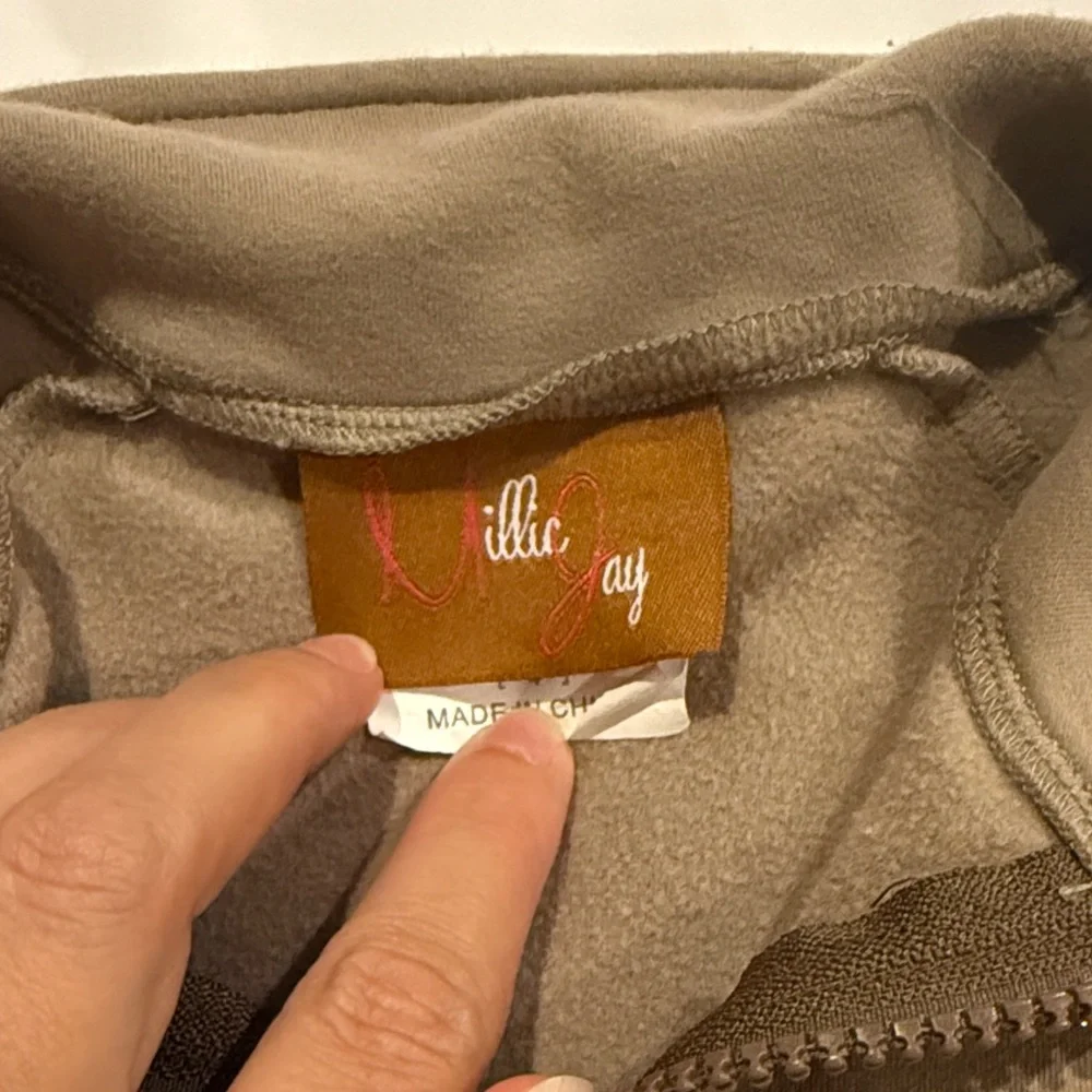 Children's Tan Zip-Up Cotton Jacket